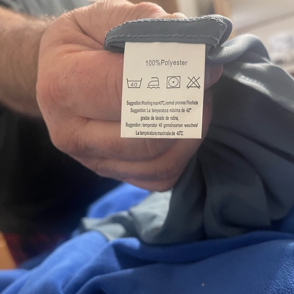 Men's Slate Blue Casual Button Down Shirt - Picture 6 of 6